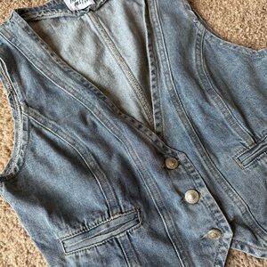 Princess Polly Light Blue Denim Vest